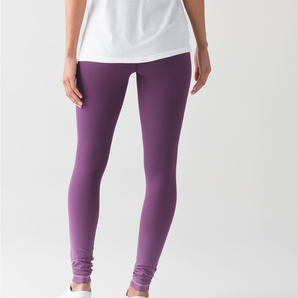 Lululemon Wunder Under Pant (Hi-Rise) Ombre Darkest Magenta - Picture 4 of 12